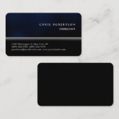 丸い角の黒い青いパターンの名刺 名刺 (正面/裏面)