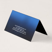 丸い角ダークブルーブラックビジネスカード 名刺 (裏面)