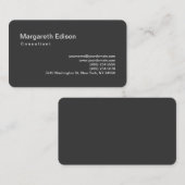 丸い角プレーン灰色の標準名刺 名刺 (正面/裏面)