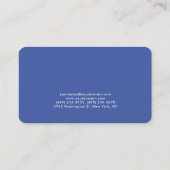 丸い角ミディアムブルー平野ミニマリスト 名刺 (裏面)