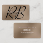 丸い角Browny Beige Manager名刺 名刺 (正面/裏面)