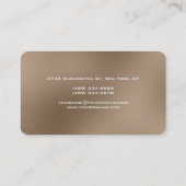 丸い角Browny Beige Manager名刺 名刺 (裏面)