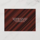 丸い赤みがかった茶色のミニマスタイリッシュリストモダン 名刺 (裏面)