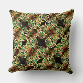 丸い金ゴールドと緑色の金属またはガラスのハンドル クッション