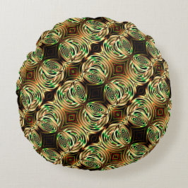 丸い金ゴールドと緑色の金属またはガラスのハンドル ラウンドクッション
