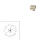 丸い雪の結晶 ラバースタンプ (押印)