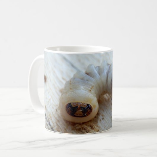 丸い頭を持つボーラーバグマグ コーヒーマグカップ (正面左)