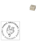 丸い鶏卵素朴印を作る ラバースタンプ (押印)