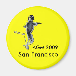 丸い黄色の磁石 マグネット