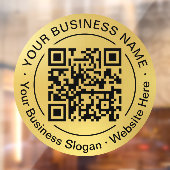 丸いQRコード 円形 ビジネス名 ゴールド背景 ウィンドウサイン (シート2)