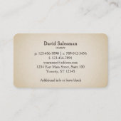 丸かどのアヤメのヴィンテージの一見 名刺 (裏面)