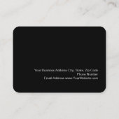 丸くて丸い黒い緑の写真の名刺 名刺 (裏面)