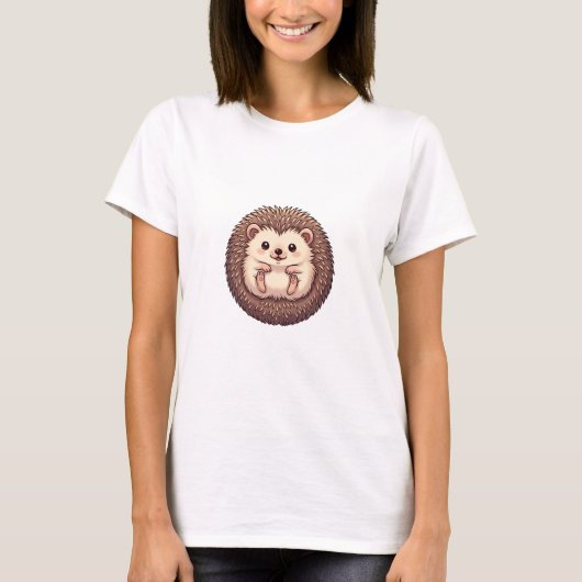 丸くて幸せなハリネズミボール Tシャツ (正面)