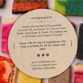 丸せっけんバー具材製品ラベルシール ラウンドシール