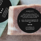 丸せっけんバー具材製品ラベルシール ラウンドシール