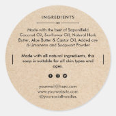 丸せっけんバー具材製品ラベルシール ラウンドシール (正面)