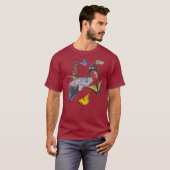 丸と三角と26羽の蝶 Tシャツ (正面フル)