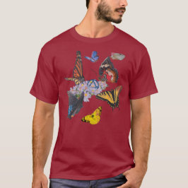 丸と三角と26羽の蝶 Tシャツ
