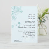 丸と渦巻き (青) 5x7 招待状 (スタンド正面)