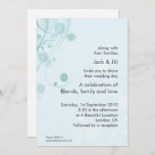 丸と渦巻き (青) 5x7 招待状 (正面/裏面)