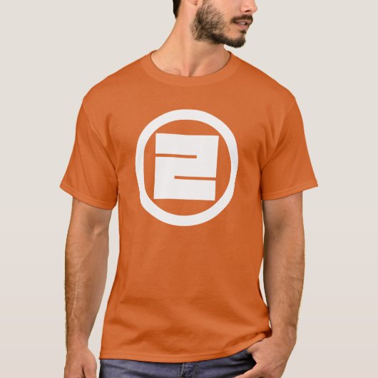 丸に一の角字 Tシャツ (正面)