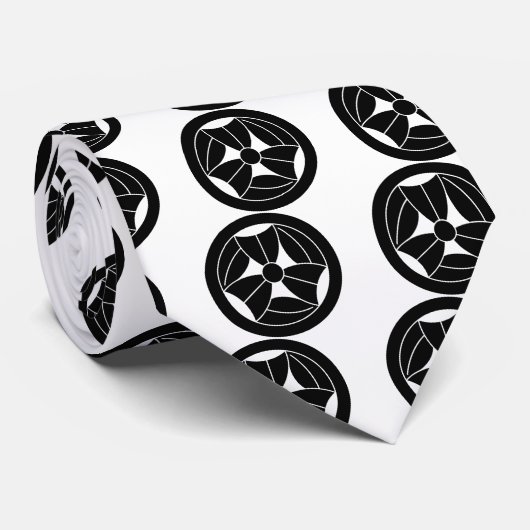 丸に三つ折れ笹 ネクタイ (ロール)