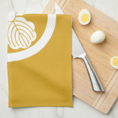 丸に三つ柏 キッチンタオル (四つ折り)