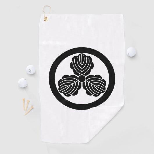 丸に三つ柏 ゴルフタオル (インサイチュ)