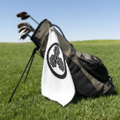 丸に三つ柏 ゴルフタオル (グリーン)