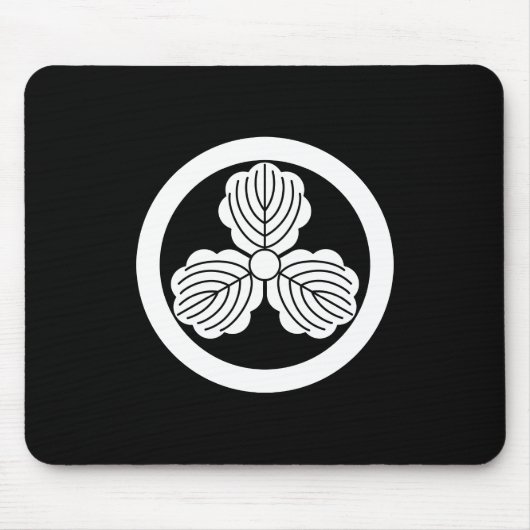 丸に三つ柏 マウスパッド (正面)