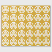 丸に三つ柏 ラッピングペーパー (フラット)