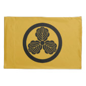 丸に三つ柏 枕カバー (裏面)