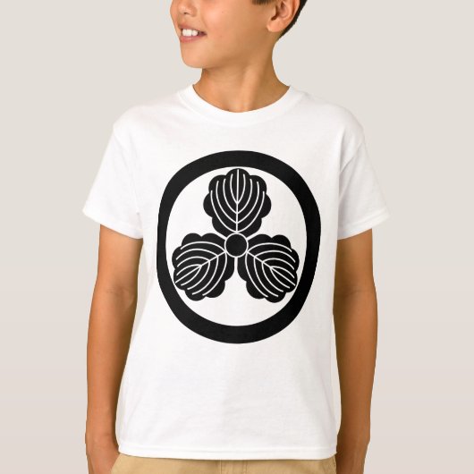 丸に三つ柏 Tシャツ (正面)