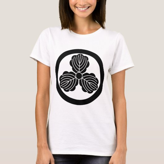 丸に三つ柏 Tシャツ (正面)