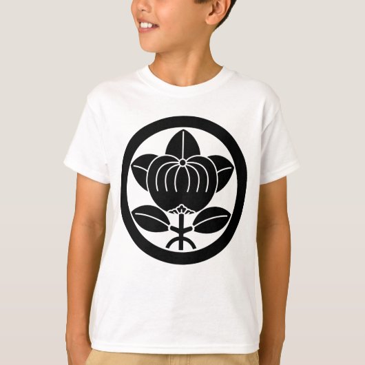丸に三本足橘 Tシャツ (正面)