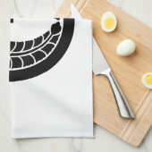 丸に下り藤 キッチンタオル (四つ折り)