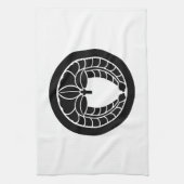 丸に下り藤 キッチンタオル (縦)