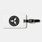 丸に九枚笹 ラゲッジタグ (正面横)