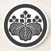 丸に五三桐 コースター (正面)