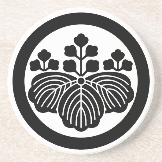 丸に五三桐 コースター (正面)