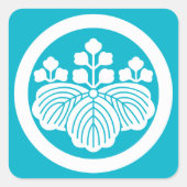 丸に五三桐 スクエアシール (正面)