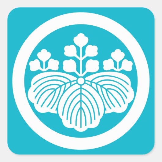 丸に五三桐 スクエアシール (正面)