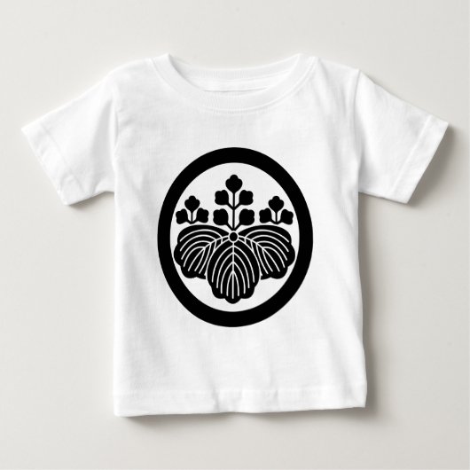 丸に五三桐 ベビーTシャツ (正面)