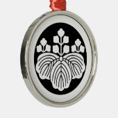 丸に五三桐 メタルオーナメント (右)