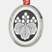 丸に五三桐 メタルオーナメント (左)