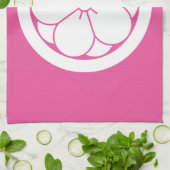 丸に八重梅 キッチンタオル (折り畳み)