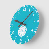 丸に八重梅 ラウンド壁時計 (傾斜)