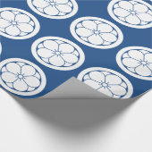 丸に八重梅 ラッピングペーパー (角)