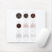 丸に剣酢漿草の図 マウスパッド (マウス)