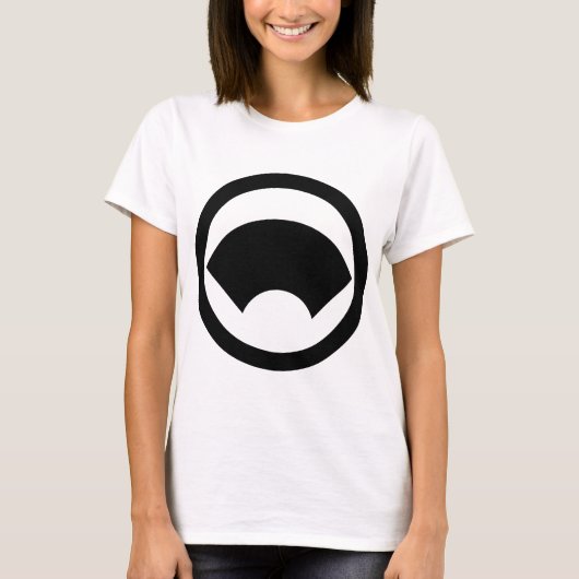 丸に地紙 Tシャツ (正面)